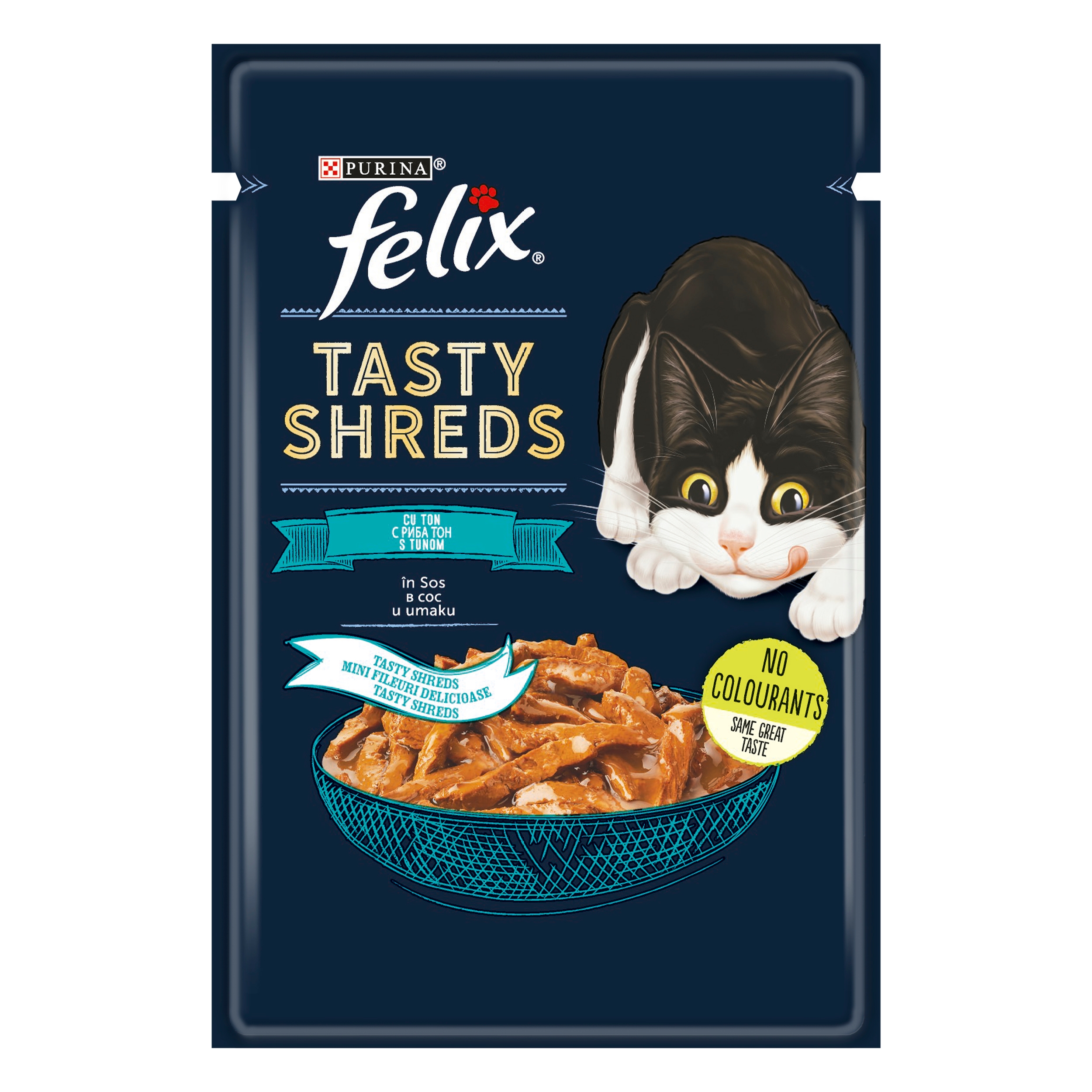 7613287249555 FELIX® TASTY SHREDS, sa tunom, vlažna hrana za mačke ...