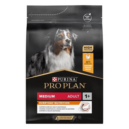 PURINA® PRO PLAN® ADULT Everyday Nutrition, suva hrana za pse, Medium, bogata piletinom