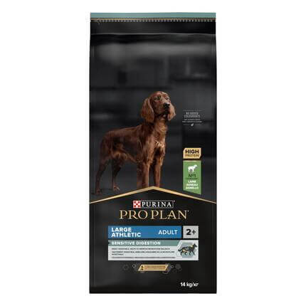 PURINA® PRO PLAN® ADULT Sensitive Digestion, suva hrana za pse, Velikih Rasa Atletske Građe, bogata jagnjetinom,