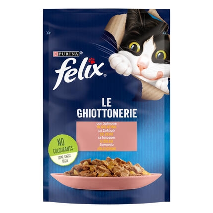 FELIX® LE GHIOTTONERIE, sa lososom, vlažna hrana za mačke