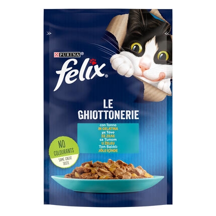 FELIX® LE GHIOTTONERIE, sa tunom, vlažna hrana za mačke
