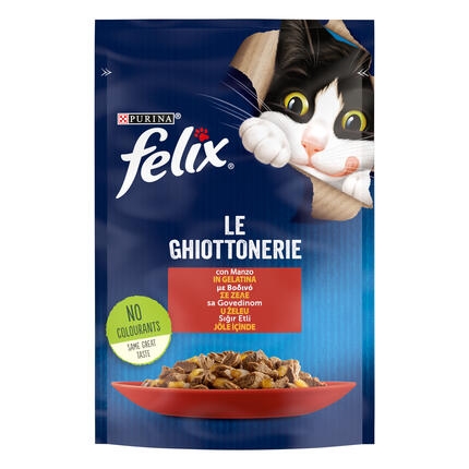 FELIX® LE GHIOTTONERIE, sa govedinom, vlažna hrana za mačke