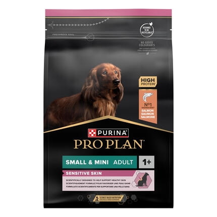 PRO PLAN® ADULT Sensitive Skin, bogata lososom, male i veoma male, suva hrana za pse