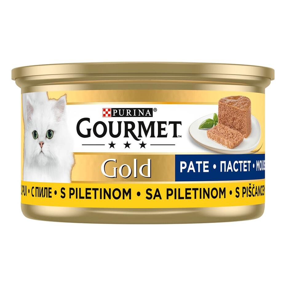 Gourmet Gold Mousse, sa piletinom, hrana za mačke