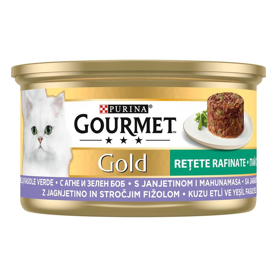 Gourmet Gold Savoury Cake, jagnjetina i boranija, hrana za mačke