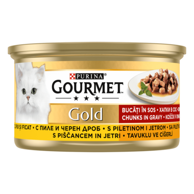 Gourmet Gold, sa piletinom i džigericom, hrana za mačke