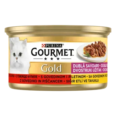 Gourmet Gold Duo, sa govedinom i piletinom, hrana za mačke