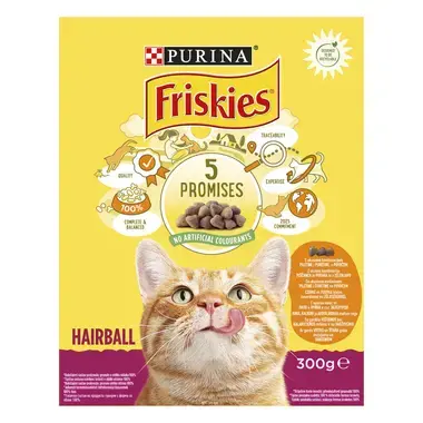 Friskies Cat Hairball hrana za mačke, piletina i povrće