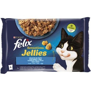 Felix Sensations hrana za mačke, multipack, losos i pastrmka