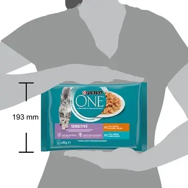 PURINA ONE INDOOR, sa tunjevinom i pasuljem, mini fileti u sosu, vlažna hrana za mačke
