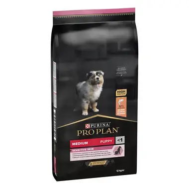 PURINA® PRO PLAN® PUPPY Sensitive Skin, Medium, suva hrana za pse, bogata lososom