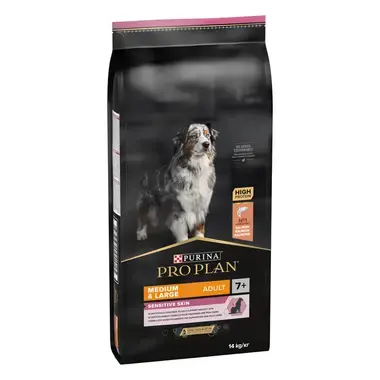 PURINA® Pro Plan® Medium & Large Adult 7+ hrana za pse, Sensitive Skin, bogata lososom