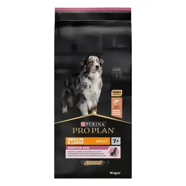 PURINA® Pro Plan® Medium & Large Adult 7+ hrana za pse, Sensitive Skin, bogata lososom