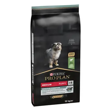 PURINA® PRO PLAN® PUPPY Sensitive Digestion, suva hrana za pse, Medium, bogata jagnjetinom
