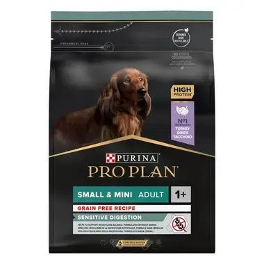 PURINA® PRO PLAN® Adult Small & Mini, Sensitive Digestion hrana za pse bez žitarica, bogata ćuretinom