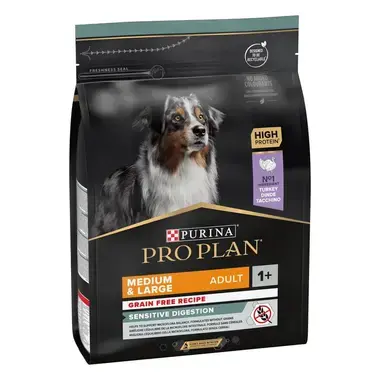 PURINA® PRO PLAN® Adult Sensitive Digestion, Medium & Large, hrana za pse bez žitarica, bogata ćuretinom