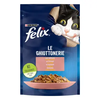 FELIX® LE GHIOTTONERIE, sa lososom, vlažna hrana za mačke