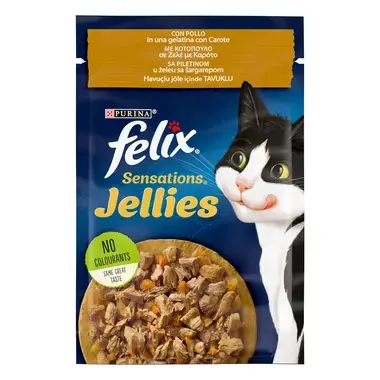 FELIX® SENSATIONS, sa piletinom i šargarepom, vlažna hrana za mačke