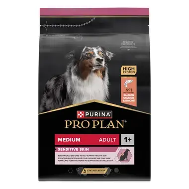 PRO PLAN® ADULT Sensitive Skin, bogato lososom, srednje veličine, suha hrana za pse